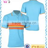 Dry fit Mens polo shirt short sleeve with striped pattern