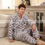 2015 Wholesale Mink Cashmere Men Winter Pajama Set thumbnail-2