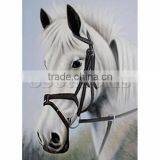 Cotton Embroidery DIY Kit Diamond Painting Rhinestone White Horse Pattern 32cm x 25cm thumbnail-1
