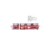 Glass Spice Bottles With Sliver Wire Racks thumbnail-3