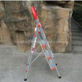 Wide 4 Steps Household Foldable Aluminum Ladder With Handrail YM304 thumbnail-2