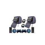 Car Headrest Media Player With Zipper and IR Headphone - Pair