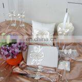 Exquisite beads Decoration guest book /pen holder/ring pillow/flower basket set china wholesale wedding favor dropship supplier