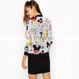 New Arrival Funny Printing Women Bomber Jacket Wholesale thumbnail-3