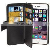 New Design Wallet Style Six Card Slots PU Leather Case With Lanyard for IPhone 6