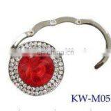 Round Shape Baghanger With Red Cystal and Damond Stone