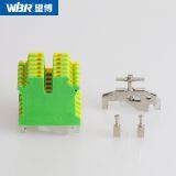 Yellow-green Ground Terminal USLKG5 Cable Connector DIN Rail Terminal thumbnail-3