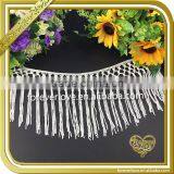 White fringe trim decorative long tassel for home textile FHA-001