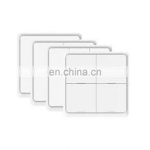 ZigBee Scene Switch Wireless 4 Button Free Sticker Tuya Smart Remote Control White Switch
