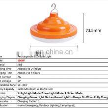 Best Price Outdoor 100W USB Rechargeable Emergency Led Bulb Lights With 18650 li Ion Battery thumbnail-2