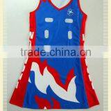 2016 custom digital printed netball dress