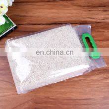 Food Grade Laminated Material Transparent PA/PE Plastic Rice Packaging 2.5kg 5kg Size Vacuum Rice Bags With Handle Accept Print thumbnail-4