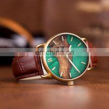 BOBO BIRD Wood Resin Watches for Men Luxury Brand Quartz Wristwatches Leather Band Male Clock Simple Watch Gifts Dropshipping thumbnail-2