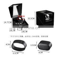 Black Carbon Fiber PU Leather 2 Slot Automatic Mechanical Electronic Shaker Watch Winding Shaker Motor Box thumbnail-5