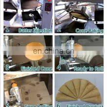 Automatic Egg Roll Biscuit Maker Product Line Rolled Sugar Ice Cream Cone Making Machine for Sale thumbnail-4
