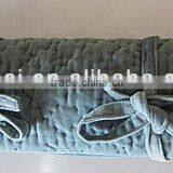 Cotton Velvet Fabric Quilted Jewellery Roll thumbnail-1