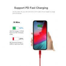 20W Nylon Braided Type C to Lightning Charging Cable C94 USB C PD Fast Charger for IPhone 13 Mini 13 Pro Max thumbnail-4