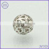 925 Sterling Silver Filigree Heart Bead for European Bracelet thumbnail-3