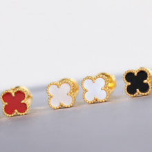 VCA 925pure Silver Four-leaf Clover Earrings thumbnail-2