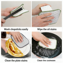 Kitchen Dishwashing Cloth Silver Thread Cotton Sponge Dish Washing Cloth thumbnail-5