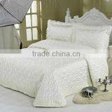 3 Pcs Gorgeous Jaquard Quilt Bed Set In White Color thumbnail-1