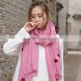 Wholesale Korean Fashion Women Colorful Flower Embroidered Scarves Quality Choice thumbnail-3