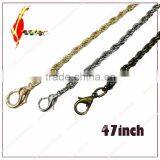 Antique Brass Golden Silver 120 cm 47 Inch Metal Bags Purse Chain Handle Stock thumbnail-3