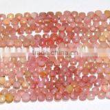 Pink Opal Micro Faceted Heart Shape Beads