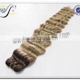Wholesale Grade 7a Deep Wave Omnre Color Hair Weave 100% Virgin Brazilian Human Hair thumbnail-3