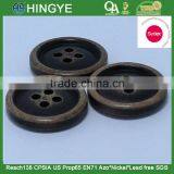 Sedex Audited Factory 2 Pillar Old Tarnished 4 Holes Wooden Button