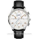 High End Japan Movement Quartz Sr626sw Men's Leather Watch