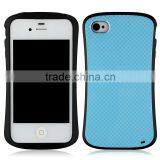 Light Blue Mobile Phone Case With Unique Carbon Fiber Design for Iphone4/4s thumbnail-1