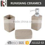 High Quality Square Ceramic Bathroom Accessories Set thumbnail-1