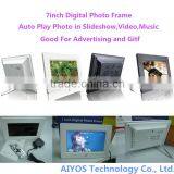 Rechargeable Battery Operated Digital Photo Frame 7 Inch Black Video Frame Quality Choice