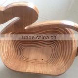 swan shaped bamboo basket