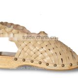 carved wood sandal