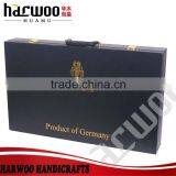 Hot Popular pu Leather 6 Slots Wine Box,custom Black Leather Wine Box With Handle,accept Custom pu Leather Wine Box
