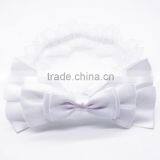 Satin Layered Bow Lace Headband for Baby,cheap Handmade Soft Headbands thumbnail-3