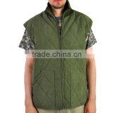 Green Quilted Hunting Vest for Men thumbnail-1