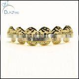 Grillz Iced-Out 14K Gold Plated Row Hip Hop Grills thumbnail-1