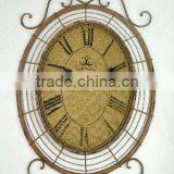 120547MCD-Antique Imitation Metal Wall Clock Oval Clock