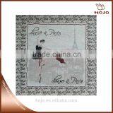 high quality dance girl with ballet shoe cotton fabric linnen fabric party cushion cover table cloth jacquard fabric