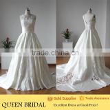 Real Works Princess Satin Wedding Dress Wedding Gown 2016
