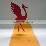 3d paper greeting card thank you Crane card