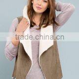 Hot Sale Sleeveless Halter Stunning Sexy Wool-like Cheap Coats for Winter thumbnail-3