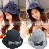 2015 Bowknot Knitting Cap Wool Cap Big Sun Hat
