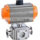 High Quality Sanitary Stainless Steel Three-way Ball Valve thumbnail-5