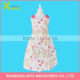 Fashion Children Girls Princess Dress With Jacquard Flower Digital Printed Bow Decoration Girls Dress