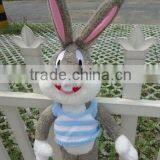Kids Birthday Festival Present Lovely Cartoon Animal Style Bugs Bunny Plush Toy Doll With Clothes