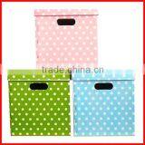 Various Color Cheap Custom Paper White Dot Clothes Storage Box , Shoe Box Wholesale thumbnail-4